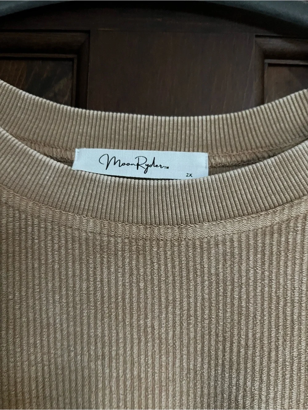 Moon Ryder Oversized Mineral Washed Ribbed Sweatshirt 2X NWOT - Picture 2 of 4